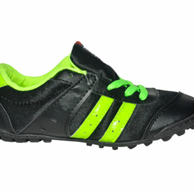 GIÀY ĐÁ BÓNG SÂN CỎ NHÂN TẠO VẢI 004C ĐEN -XANH CHUỐI