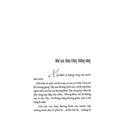 Sách - Mạt Cưa - Rượu Trắng - Đường Vàng - NXB Phụ Nữ