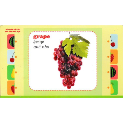 Sách - Bộ Thẻ Học Tiếng Anh - Phát Triển Trí Tuệ Cho Trẻ - Rau, Củ Và Quả - Hồng Ân