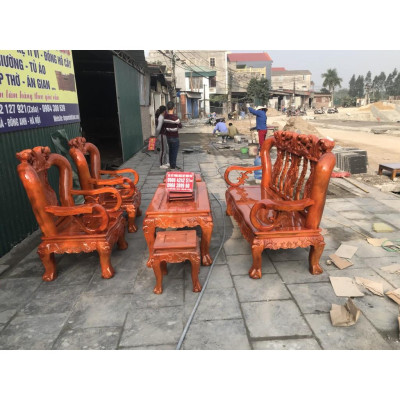 Bộ bàn ghế Minh Quốc Đào gỗ xà cừ