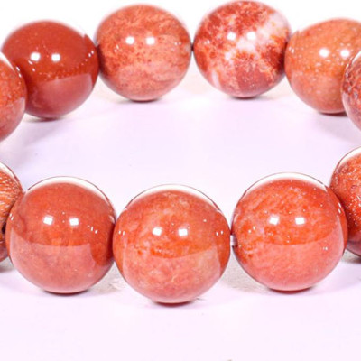 Vòng tay đá san hô đỏ hóa thạch mệnh Hỏa, Thổ - Ngọc Quý Gemstones