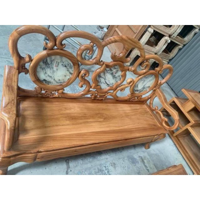 Bộ ghế guột gỗ gõ đỏ hàng tuyển ván dày dặn bộ 6 món