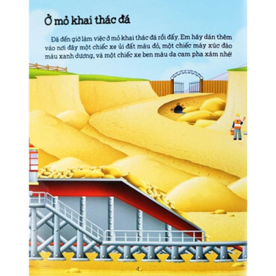 Cuốn Sách Bóc Dán Đầu Tiên Của Tớ - Xe Tải Và Máy Xúc Đào