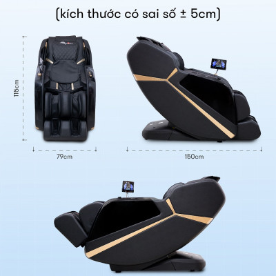 Ghế Massage ELIP O4 - Công nghệ 6E Elysium, Con Lăn Đôi Massage Bắp Chân, Massage Cổ Vai Gáy Chuyên Sâu