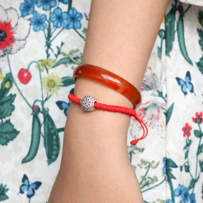 Vòng Kết Dây Đỏ Charm Ngọc Quý Gemstones GA6