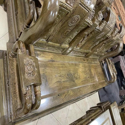 Bộ bàn ghế tần thuỷ hoàng tay 12 gỗ mun đuôi công hàng vip ( Chú Yên - Nghệ An )