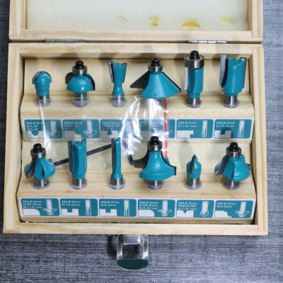 BỘ 12 MŨI PHAY GỖ (8MM) TOTAL TACSR1121