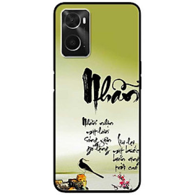 Ốp lưng cho Oppo A36 - A60 4G - A74 - A76 - Oppo A95 4G - A96 4G - Thư Pháp Nhẫn Nhịn - Hàng Chính Hãng