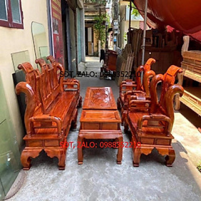 Bộ Bàn Ghế Tần Thủy Hoàng Gỗ Xà Cừ