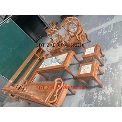 Bộ ghế guột gỗ gõ đỏ hàng tuyển ván dày dặn bộ 6 món