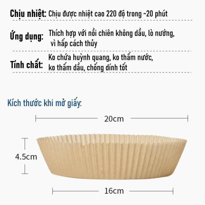 Set 250 tờ giấy NẾN VÀNG dùng lót nồi chiên không dầu, làm bánh, khoai tây chiên, nướng gà,... Giấy chống thấm dầu