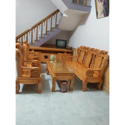 Bộ bàn ghế sồi Nga tay 12 gồm 6 món