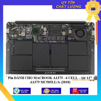 Pin dùng cho MACBOOK A1375 - 6 CELL - Air 11" A1375 MC505LL/A (2010) - Hàng Nhập Khẩu New Seal