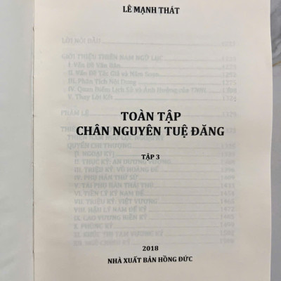 Sác - Toàn tập Chân Nguyên Tuệ Đăng 3 quyển