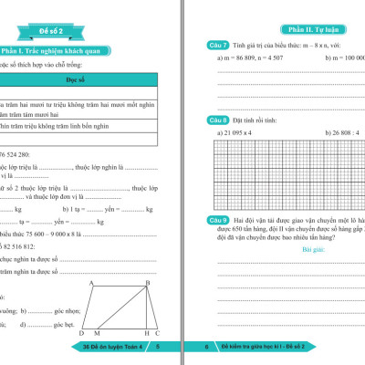 Sách - 36 Đề Ôn Luyện Toán 4 - Biên soạn theo chương trình GDPT mới - ndbooks
