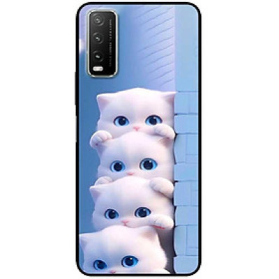 Ốp lưng cho Vivo Y12s - Y20 - Y20s - Y21 - Y21s - Y33s - Y33T - Bốn Chú Mèo Trắng - Hàng Chính Hãng