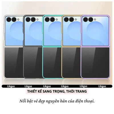 Ốp Lưng Mạ Viền Cao Cấp Cho Samsung Galaxy Z Flip 7 hiệu Likgus Platinum – Chống Sốc, Chống Trầy, Trong Suốt Sang Trọng, Siêu Mỏng Nhẹ - Hàng nhập khẩu