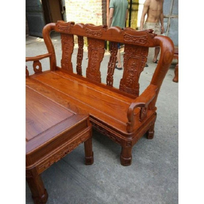Bộ Bàn Ghế Giả Cổ Minh Quốc Triện gỗ hương vân đồ gỗ BÌNH LONG