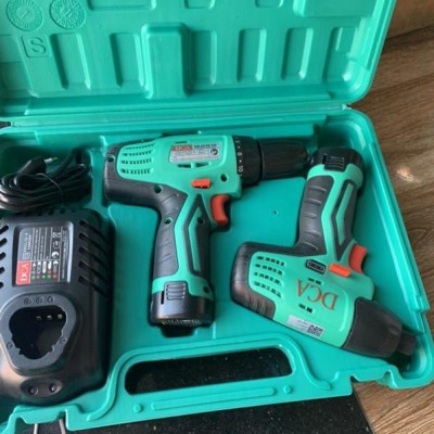 BỘ COMBO MÁY KHOAN PIN (ADJZ10-10)  VÀ MÁY SIẾT VÍT DÙNG PIN (ADPL02-8) DCA ADKIT01E - HÀNG CHÍNH HÃNG