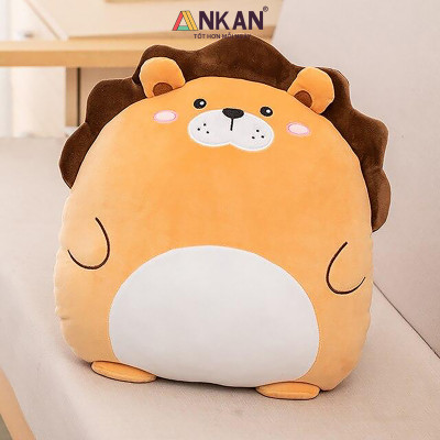 Bộ chăn gối văn phòng 3 trong 1 kiểu Sư Tử Bờm Nâu Độc Đáo