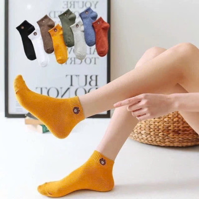 Tất Nữ, Combo 10 Đôi Tất Nữ Cổ Ngắn, Mẫu Tất Nữ Hình Gấu Dễ Thương Thời Trang - Giao Màu Ngẫu Nhiên