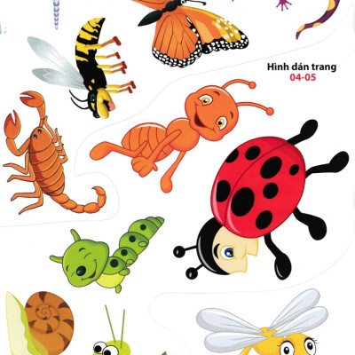 Sticker Dán Hình Thông Minh - Côn Trùng, Bò Sát, Lưỡng Cư _VT