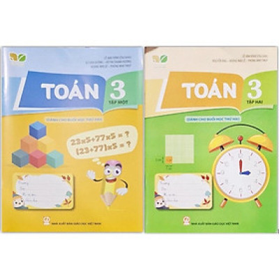 Sách - Combo Toán 3 tập 1 + tập 2  dành cho buổi học thứ hai ( kết nối tri thức với cuộc sống )