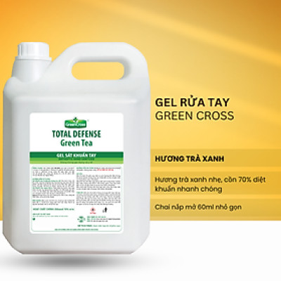 GEL rửa tay kháng khuẩn vượt trội Green Cross Total Defense 5 Lít Tiết Kiệm