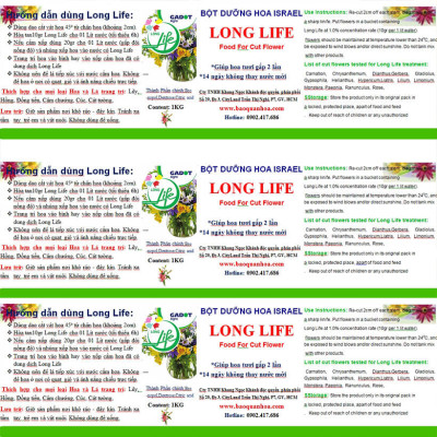 Shop Hoa Bảo Quản Hoa Cắm Lẵng, Hoa Cắm Xốp lâu tàn và hạn chế thay hoa định kỳ bằng Bột Dinh Dưỡng Hoa nhập khẩu Israel hiệu Longlife SG Của Israel (Thùng 5KG Bột Dưỡng Hoa Israel)