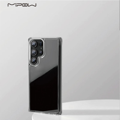 Ốp lưng trong suốt chống ố vàng cho Samsung Galaxy S25 Ultra, Mipow Tempered Transparent (Bayer Germany)_ Hàng Chính Hãng