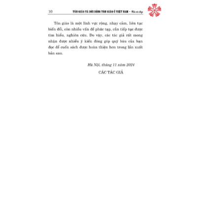 Tôn giáo và đời sống tôn giáo ở Việt Nam - Hỏi và đáp, tác giả Nguyễn Thái Bình và Đỗ Thị Thanh Hương (bản in 2024)