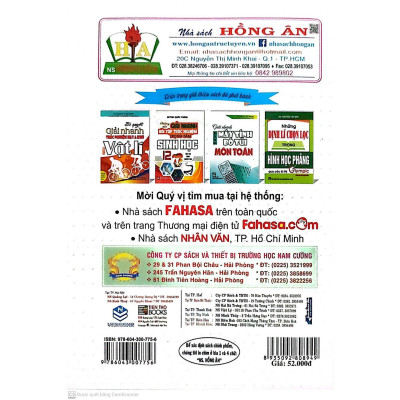 Sách - Các Công Thức Giải Nhanh Trắc Nghiệm Hóa Học - Hồng Ân