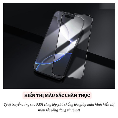 Cường lực Full viền kèm khung cho iPhone 16 Pro Max / 16 Pro hiệu Nillkin CP+ PRO Phủ Nano, vát cạnh 2.5D, lớp Olephobic - Hàng chính hãng