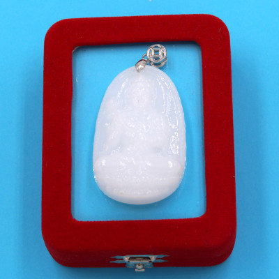 Mặt phật Đại Thế Chí Bồ Tát trắng 5cm kèm hộp nhung