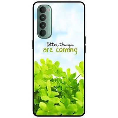 Ốp lưng dành cho Oppo Reno 4 Pro mẫu Cỏ Xanh Và Chữ