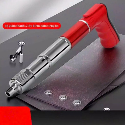 Máy Bắn Đinh Vào Bê Tông Sắt Thép Siêu Mạnh – Có 100 Đinh & Hộp Phụ Kiện, Vỏ Kim Loại Cứng Cáp