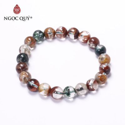 Vòng tay đá thạch anh ưu linh đa sắc - Ngọc Quý Gemstones