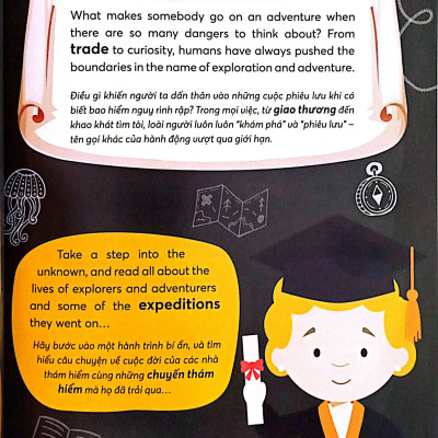 Sách song ngữ Danh nhân Thế giới – World Famous People: I Can Be Adventurous– Tớ có thể trở thành nhà thám hiểm, tặng file nghe tiếng Anh
