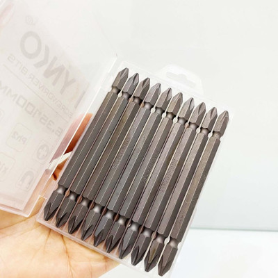 (VỈ 10 CÁI) Mũi vít 2 đầu PH2 (không mạ) chiều dài 110mm CHÍNH HÃNG KYNKO MVKM2XPH2 -110-V10