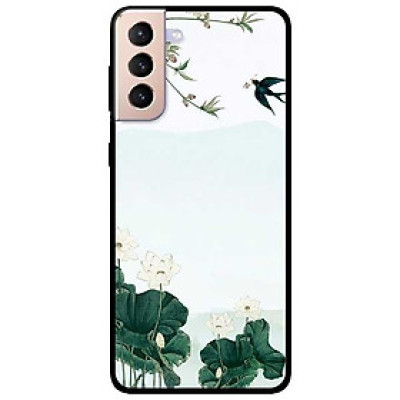 Ốp lưng dành cho Samsung Galaxy S21 - S21 Plus - S21 Ultra - mẫu Sen Trắng Chim Én