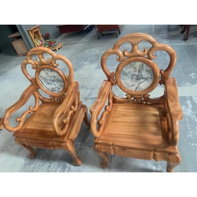 Bộ ghế guột gỗ gõ đỏ hàng tuyển ván dày dặn bộ 6 món