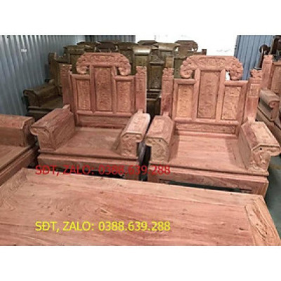 Bàn ghế âu á tay hộp gỗ hương đá tay 10