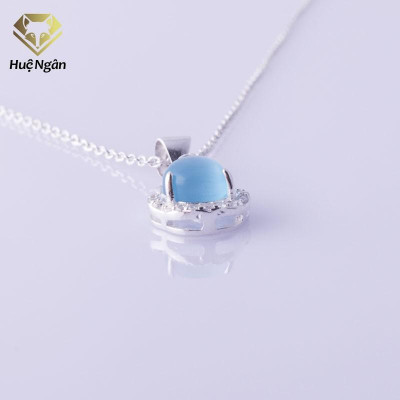 Dây chuyền bạc Ý 925 Huệ Ngân - Mặt đá phong thủy YYDZ123