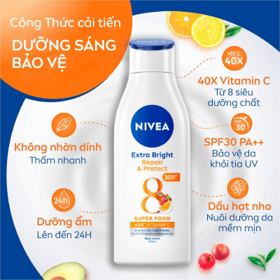 Sữa Dưỡng Thể dưỡng sáng giúp phục hồi và chống nắng (200 ml) - 88310
