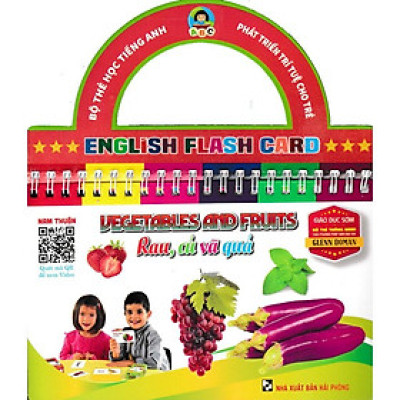 Sách - Bộ Thẻ Học Tiếng Anh - Phát Triển Trí Tuệ Cho Trẻ - Rau, Củ Và Quả - Hồng Ân