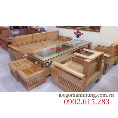 Bộ bàn ghế salon phòng khách gỗ tự nhiên mẫu tay chứng - bộ phòng khách mẫu hiện đại đơn giản nhưng sang trọng