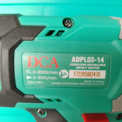MÁY SIẾT VÍT KHÔNG CHỔI THAN DÙNG PIN 20V MAX/4AH*2 DCA ADPL03-14EM - HÀNG CHÍNH HÃNG