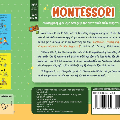 Sách  - Montessori: Phương pháp giáo dục sớm giúp trẻ phát triển tiềm năng trí tuệ - BETH WOOD