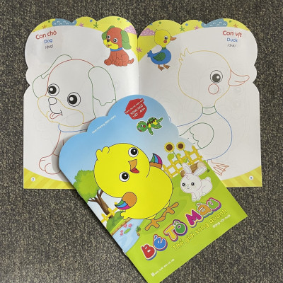 Sách Tô Màu - Bé tô màu nhà trẻ song ngữ việt anh - (Dành cho trẻ mầm non) - Bộ 8 quyển