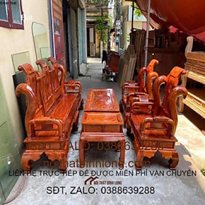 Bộ Bàn Ghế Tần Thủy Hoàng Gỗ Xà Cừ